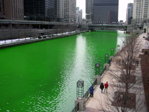 Rivire verte  Chicago pour la Saint Patrick !